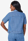 Short Sleeve Denim Jacket, , on-hover image number null