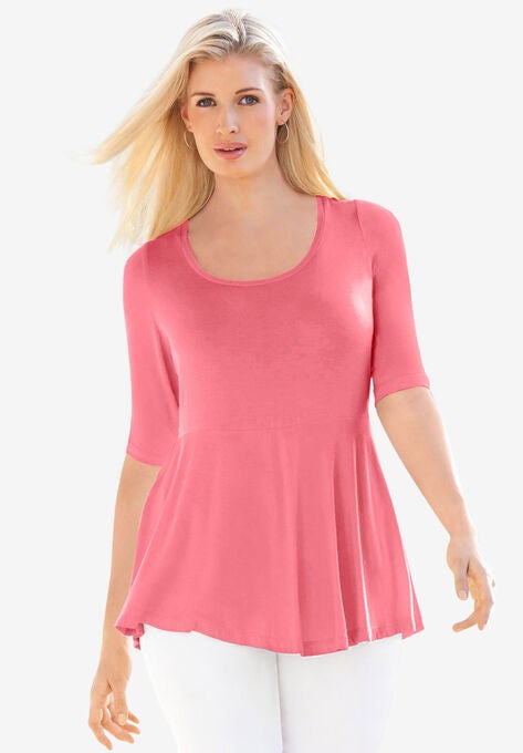 Peplum Tunic, TEA ROSE, hi-res image number null