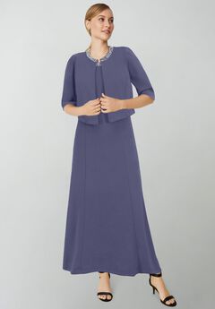 2-Piece Beaded Jacket Dress