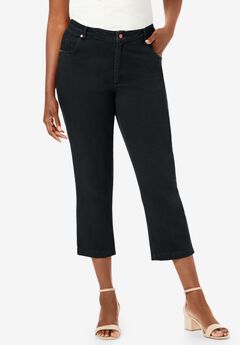 Plus Size Black Capri Pants