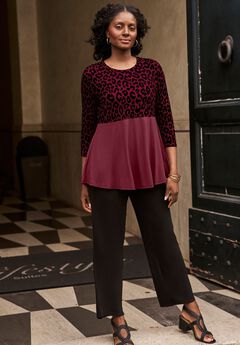 Printed Yoke Trapeze Tee