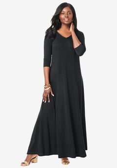 Black Plus Size Maxi Dresses