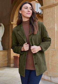 Plus Size Suede Coats