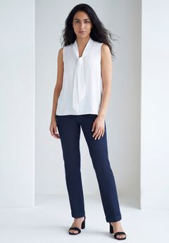Uptown Sleeveless Tie-Neck Blouse