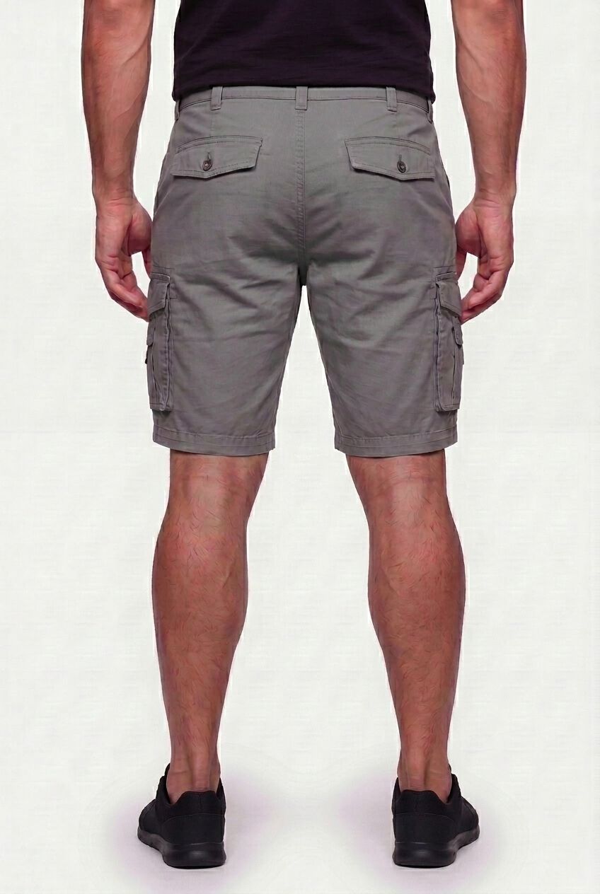 10 inches Side Elastic Canyon Cargo Shorts, STEEL, alternate image number 4