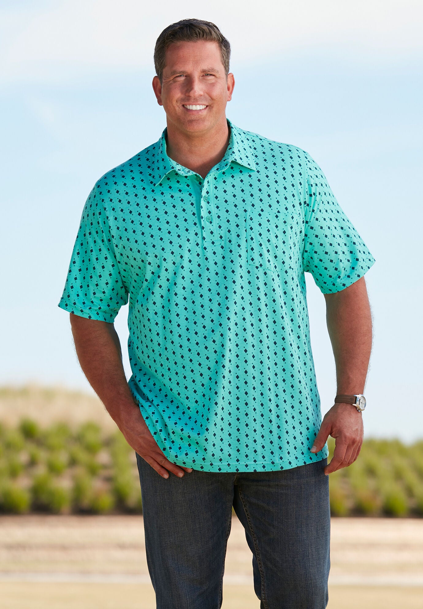 Lightweight Jersey Polo, , alternate image number 3
