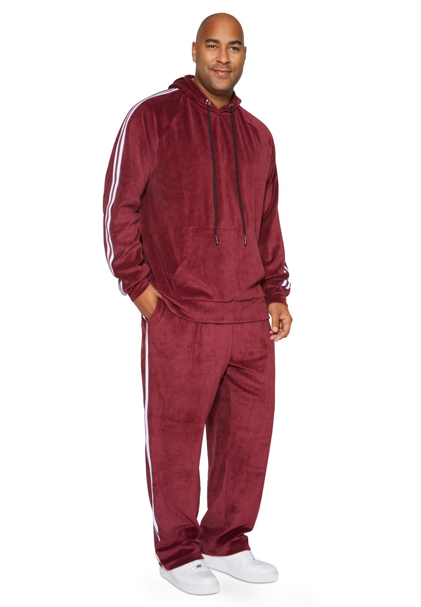 Velour Track Pants, , alternate image number 1