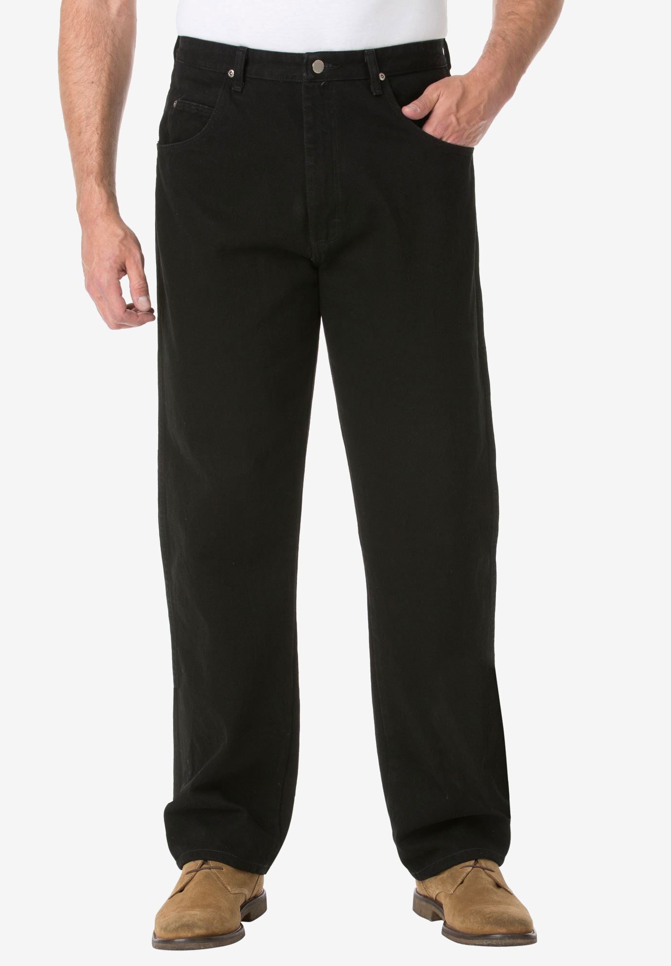 Wrangler&reg; Relaxed Fit Classic Jeans, BLACK DENIM, hi-res image number 0