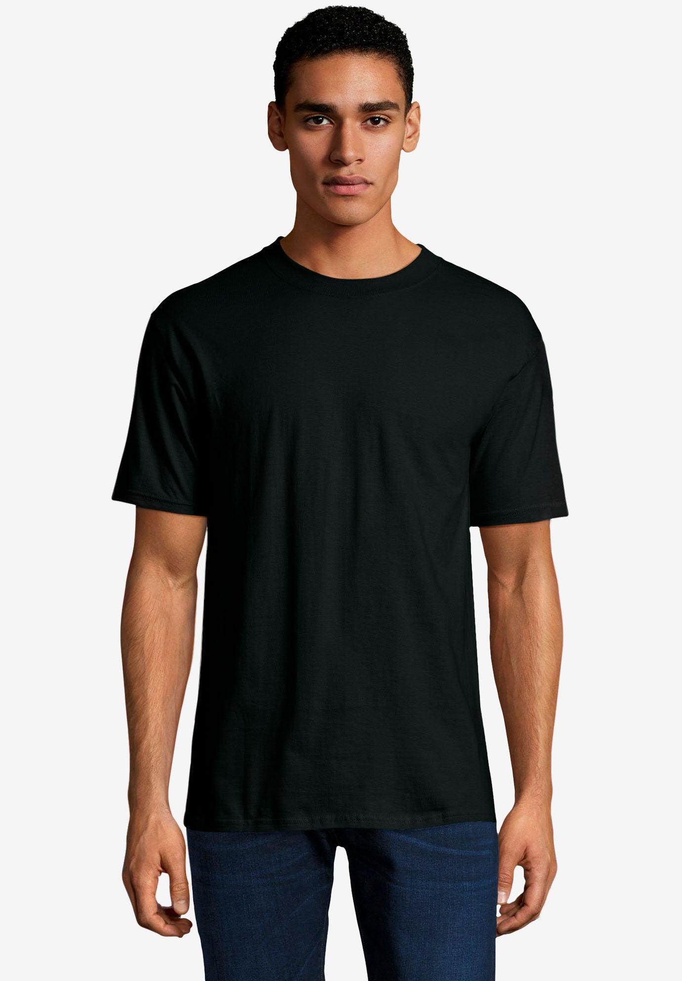 Hanes&reg; Beefy-T Short-Sleeve Shirt, BLACK, hi-res image number 0