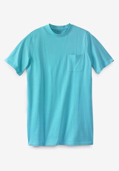 Shrink-Less™ Lightweight Longer-Length Crewneck Pocket T-Shirt