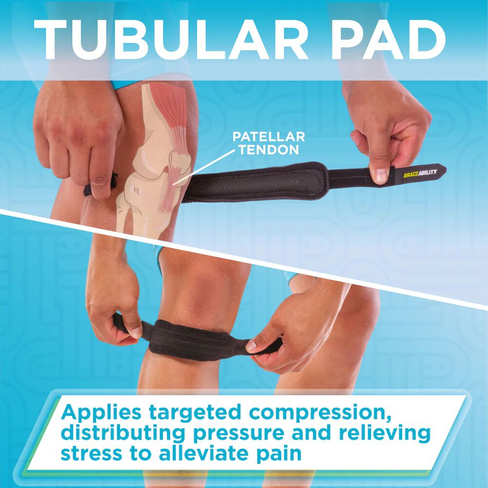 Patellar Tendon Knee Strap Brace, BLACK, alternate image number 3