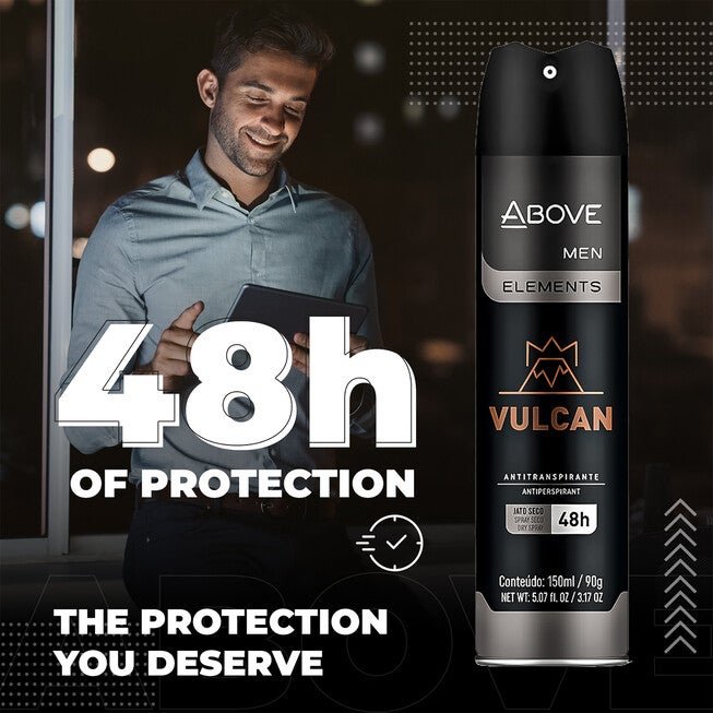 48 Hours Element Antiperspirant Deodorant - Vulcan by Above for Men - 3.17 oz Deodorant Spray - Pack of 4, NA, alternate image number null