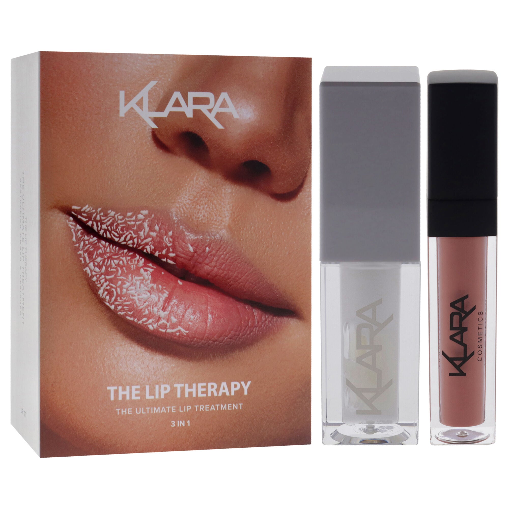 The Lip Therapy Kit by Klara for Women - 3 Pc 0.18oz Lip Maximizer Day Plumper, 0.2oz Lip Glow Oil - Coconut, 0.3oz Kiss Proof Lipstick Liquid Matte - 21 Naughty Nude, Clear, alternate image number 2