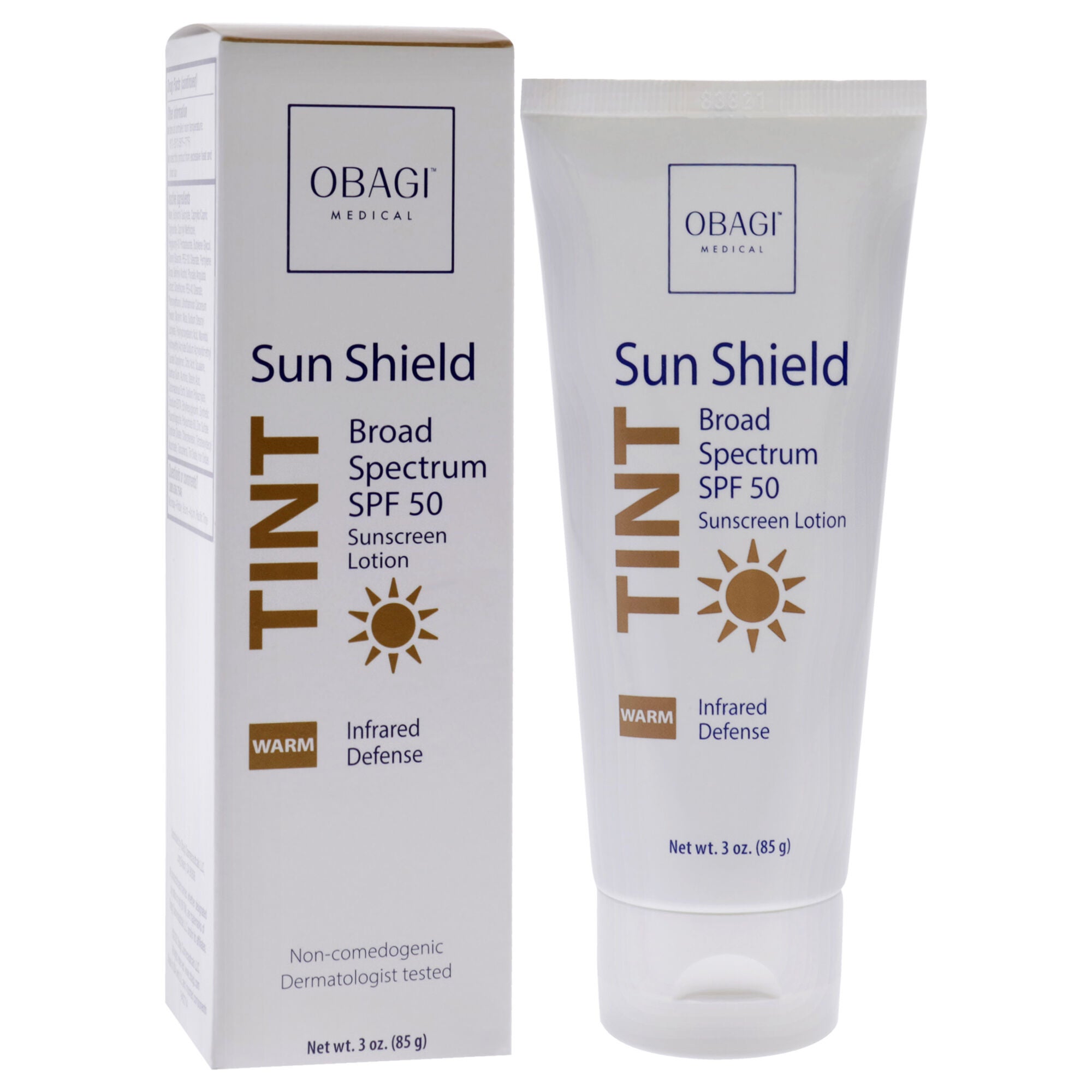 Sun Shield Tint SPF 50 - Warm by Obagi for Unisex - 3 oz Sunscreen, See Description, alternate image number 1