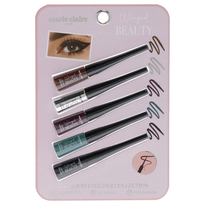 Liquid Eyeliner Collection Set by Marie Claire for Women - 5 Pc Liquid Eyeliner, NA, hi-res image number null
