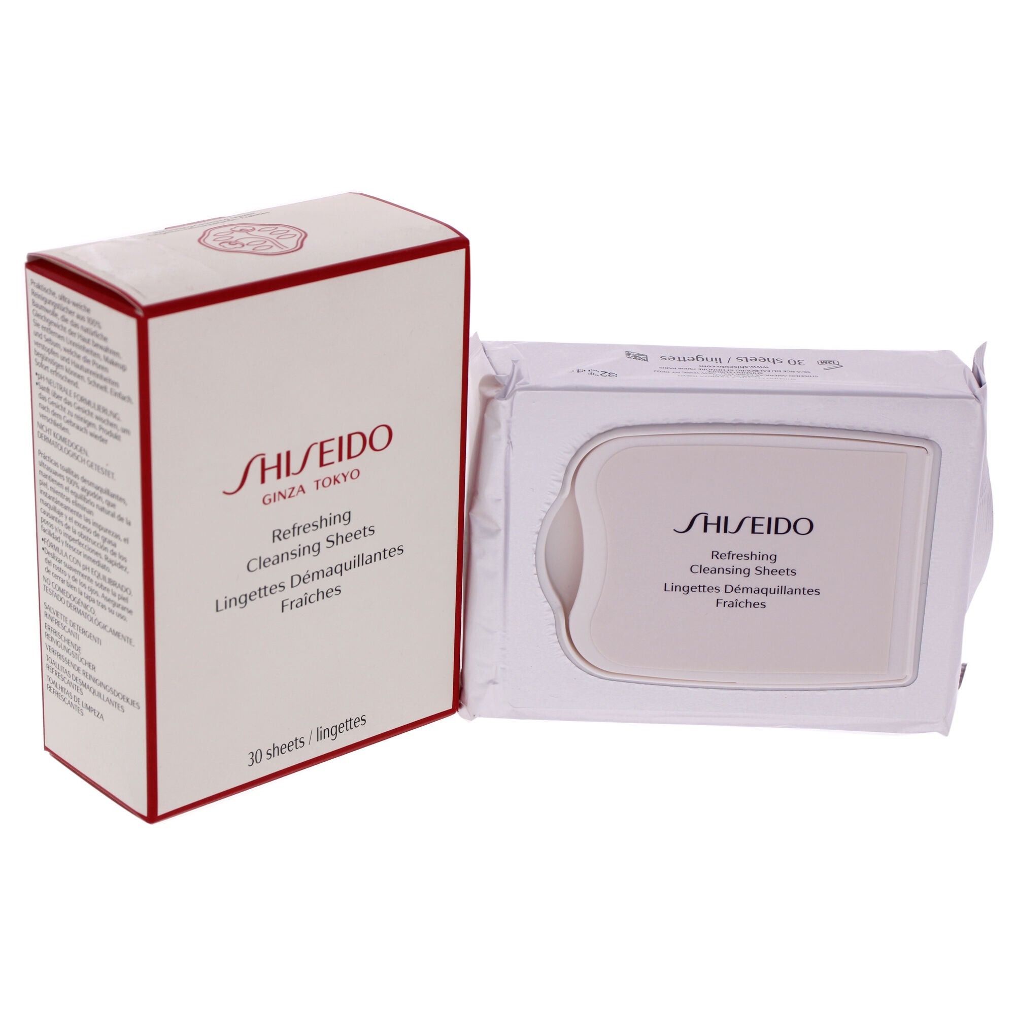 Refreshing Cleansing Sheet by Shiseido for Unisex - 30 Count Wipes, See Description, alternate image number 3