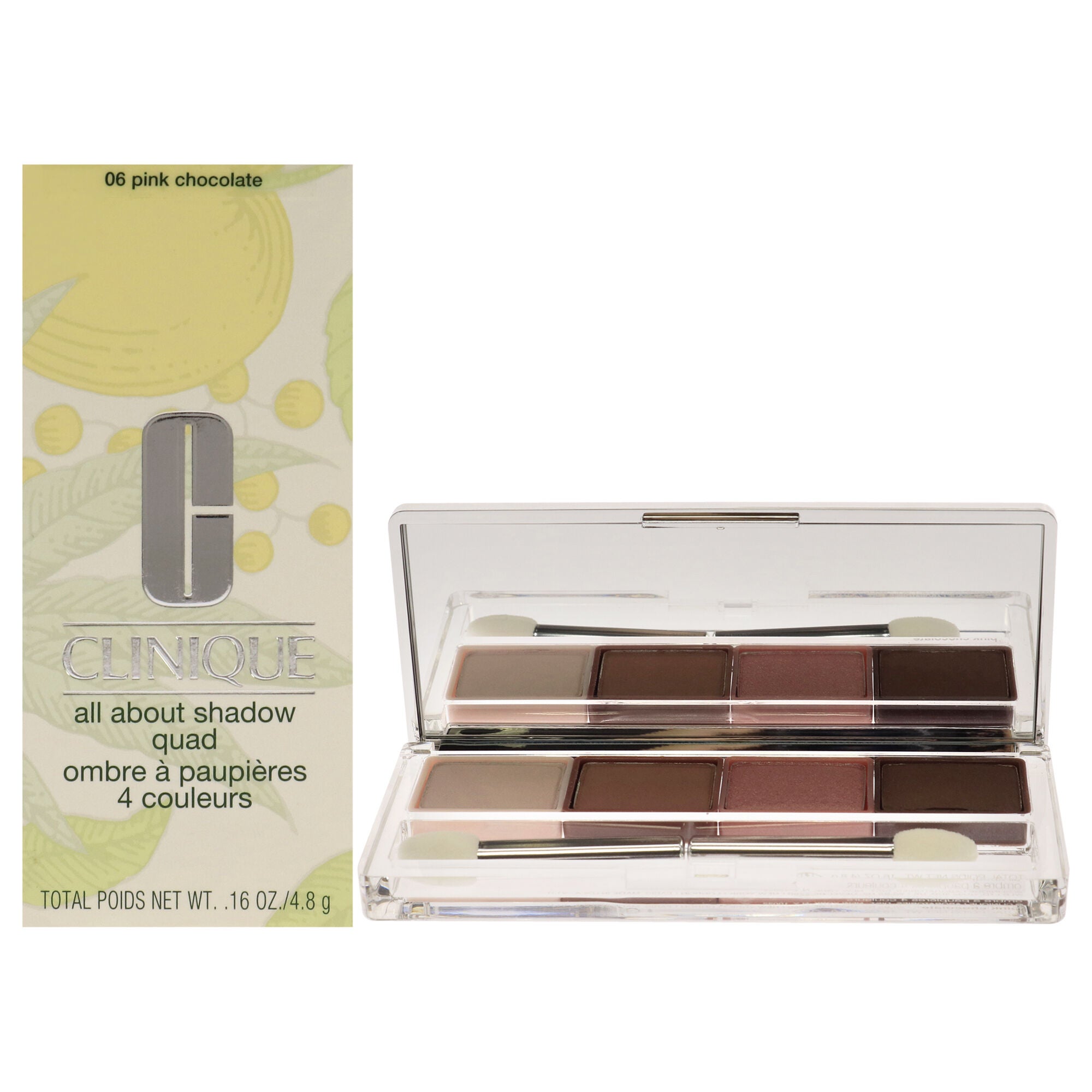 All About Shadow Quad - 06 Pink Chocolate by Clinique for Women - 0.16 oz Eye Shadow, See Description, hi-res image number 0