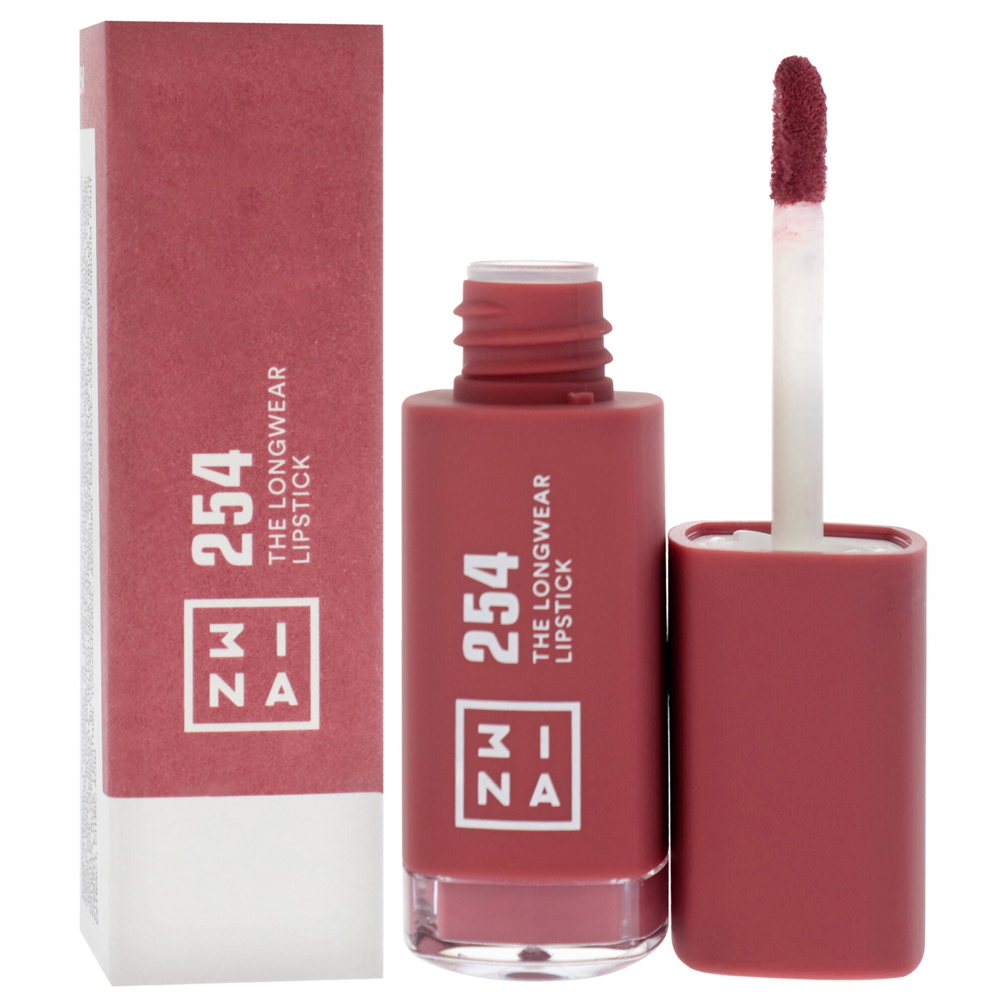 The Longwear Lipstick - 254 Dark Pink Nude by 3INA for Women - 0.20 oz Lipstick, See Description, alternate image number 1