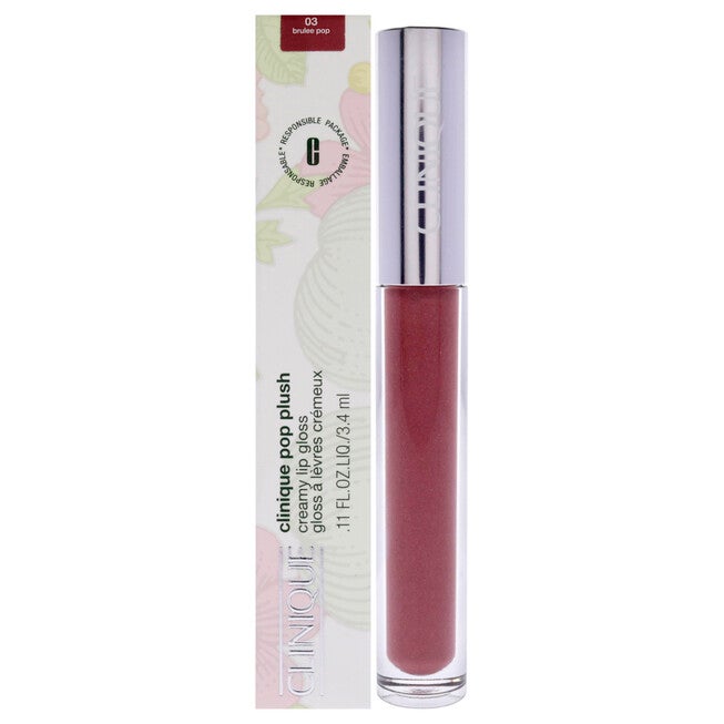 Pop Plush Creamy Lip Gloss - 03 Brulee Pop by Clinique for Women - 0.11 oz Lip Gloss, NA, hi-res image number null