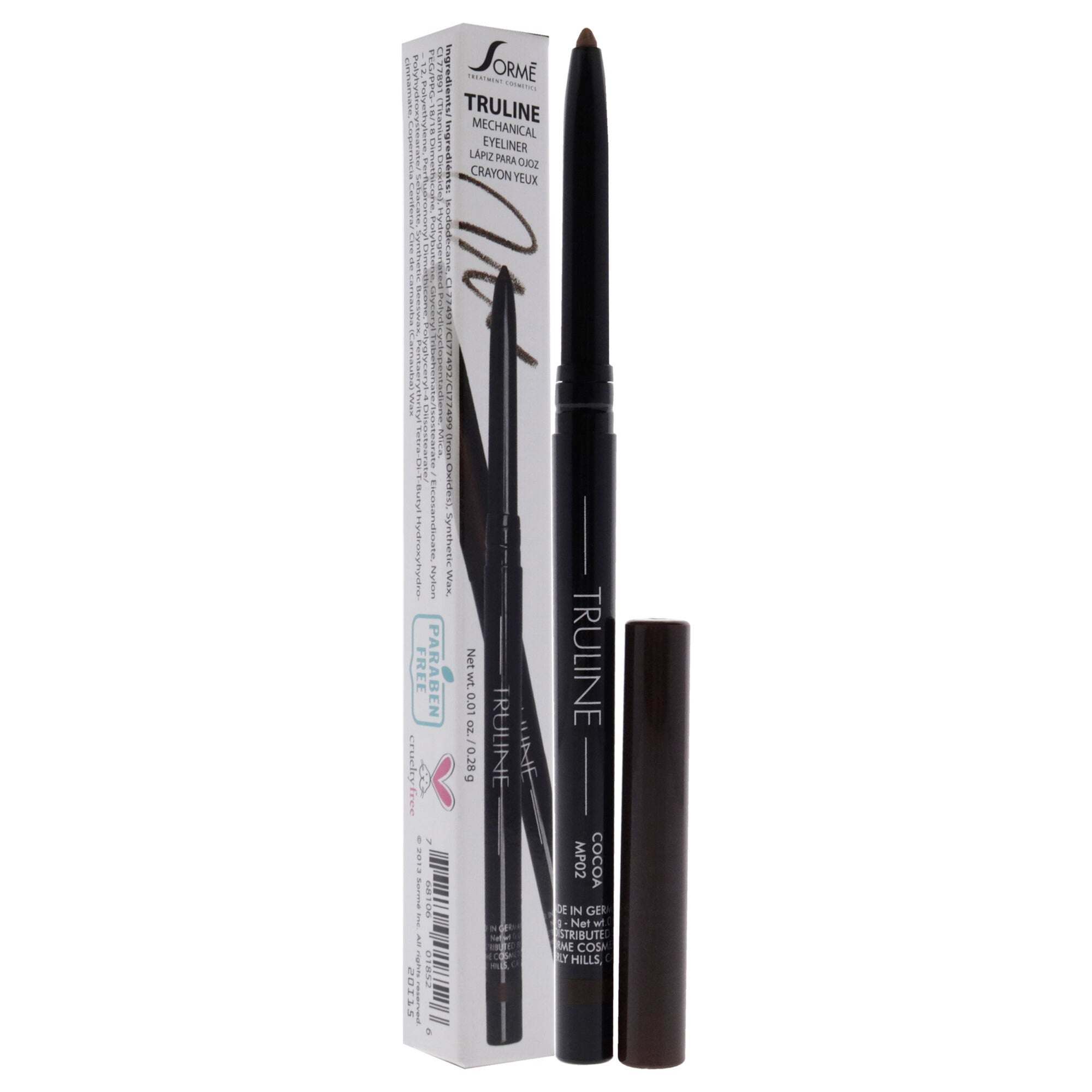 Truline Mechanical Eye Pencil - MP02 Cocoa by Sorme Cosmetics for Women - 0.01 oz Eye Pencil, See Description, alternate image number 2