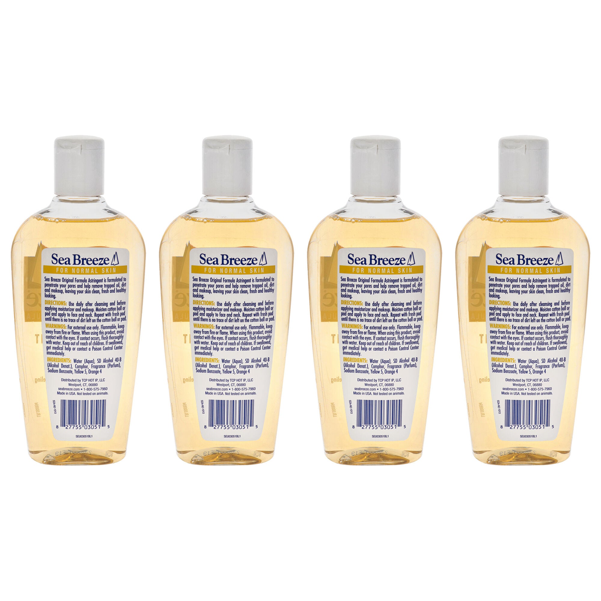 Astringent Original Formula by Sea Breeze for Unisex - 10 oz Cleanser - Pack of 4, Clear, alternate image number 1