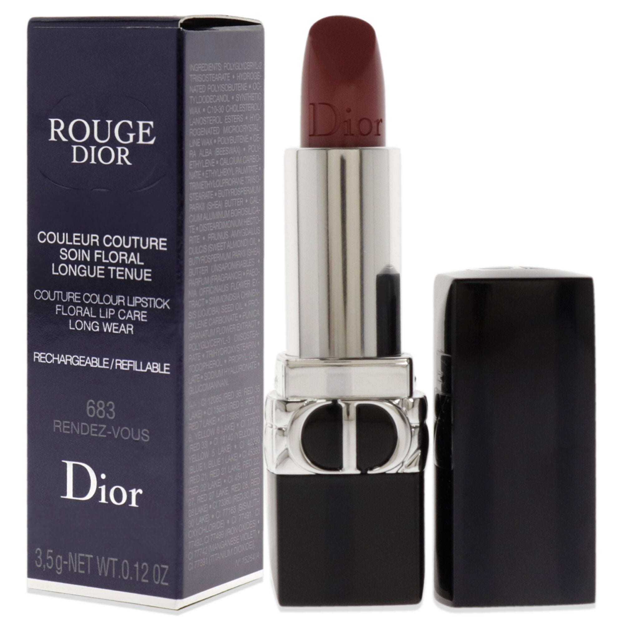 Rouge Dior Couture Lipstick Satin - 683 Rendez-Vous by Christian Dior for Women - 0.12 oz Lipstick (Refillable), , alternate image number 7