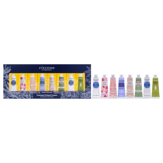 Fantastic 8 Hand Creams Kit by LOccitane for Unisex - 8 x 1 oz Shea Dry Skin, Rose, Cherry Blossom, Lavender, Pivoine Flora, Almond, Hand Cream, NA, hi-res image number null