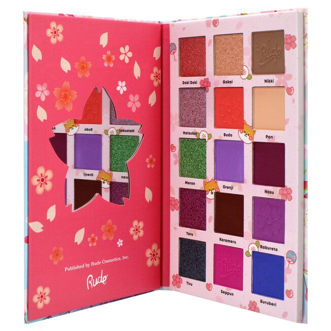 Manga Collection Pressed Pigments and Shadows Palette - First Love Diary by Rude Cosmetics for Women - 0.77 oz Palette, NA, alternate image number null