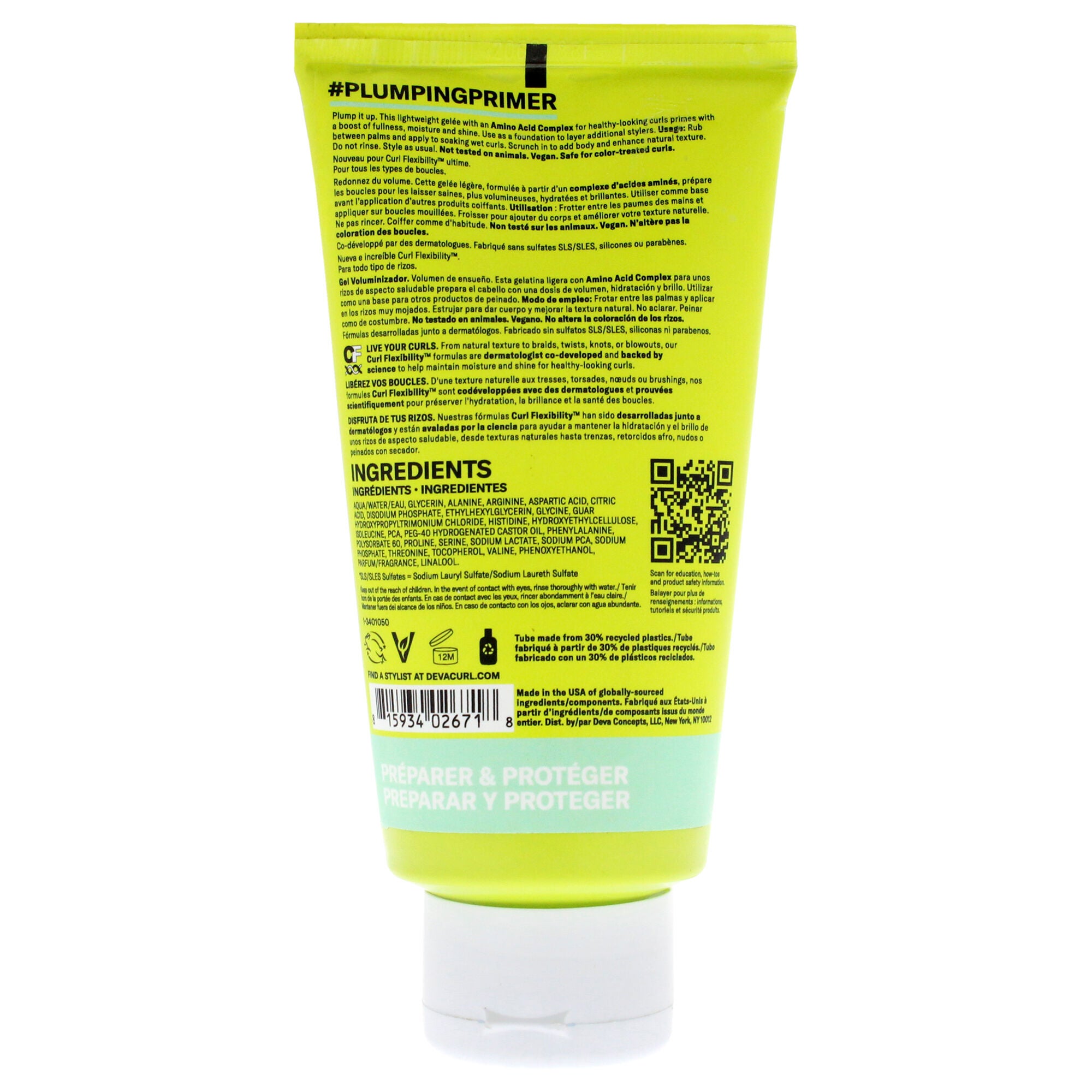 Plumping Primer Gel-NP by DevaCurl for Unisex - 5 oz Gel, See Description, alternate image number 1