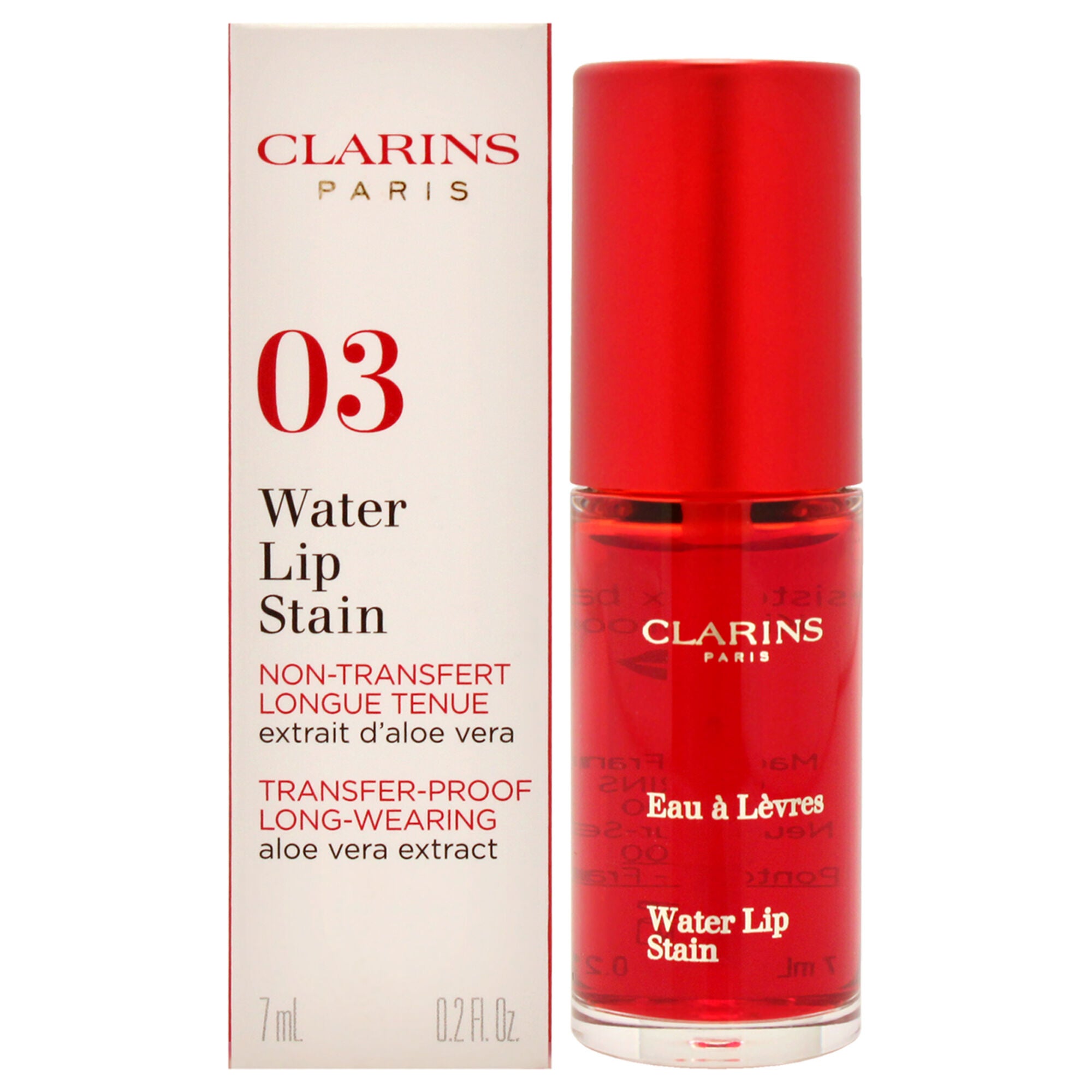 Water Lip Stain - 03 Red Water by Clarins for Women - 0.2 oz Lipstick, See Description, hi-res image number 0