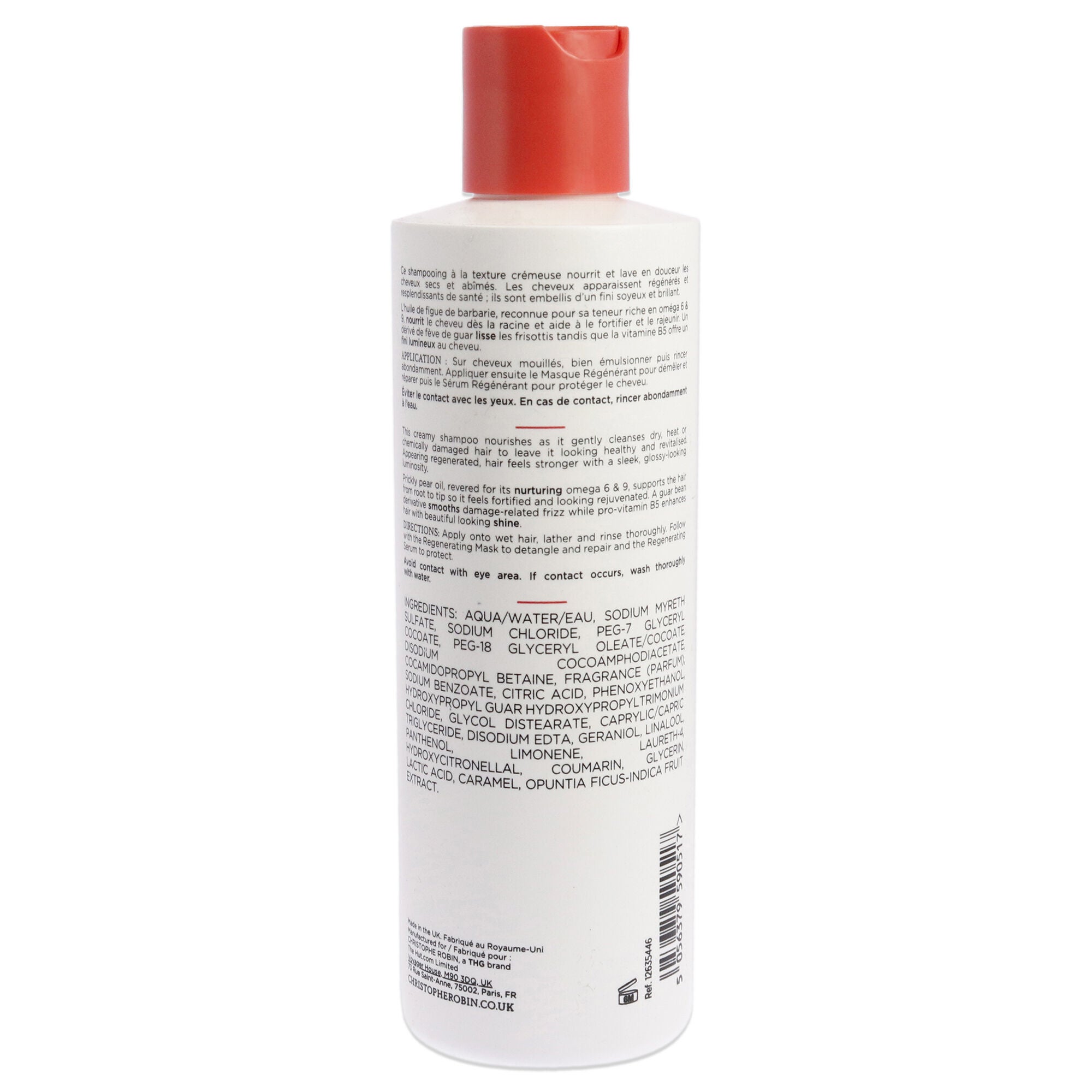 Regenerating Shampoo with Prickly Pear Oil by Christophe Robin for Unisex - 8.4 oz Shampoo, See Description, alternate image number 1