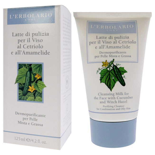 Cleansing Milk - Cucumber and Witch Hazel by LErbolario for Women - 4.2 oz Cleanser, NA, alternate image number null