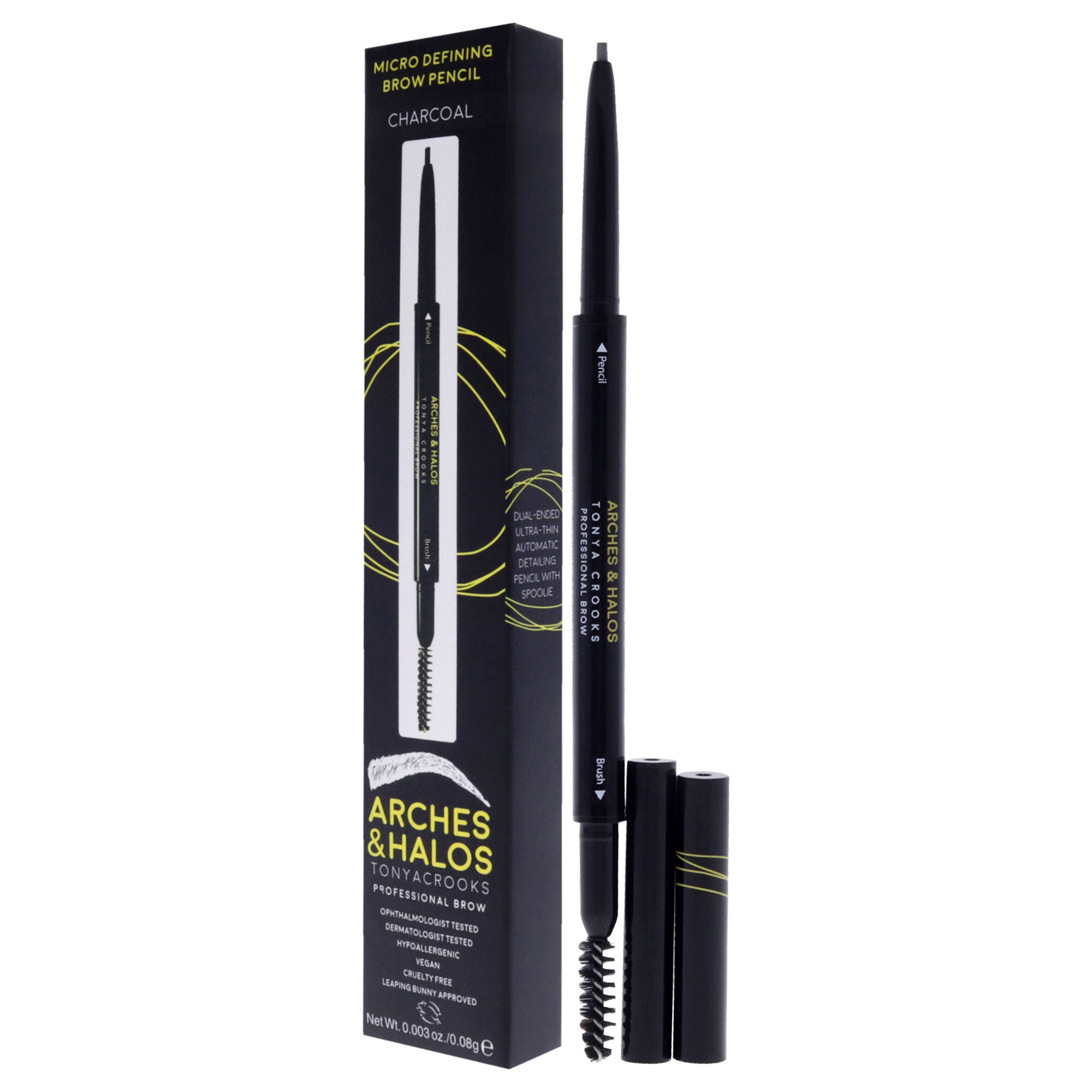 Micro Defining Brow Pencil - Charcoal by Arches and Halos for Women - 0.003 oz Eyebrow Pencil, , alternate image number 7