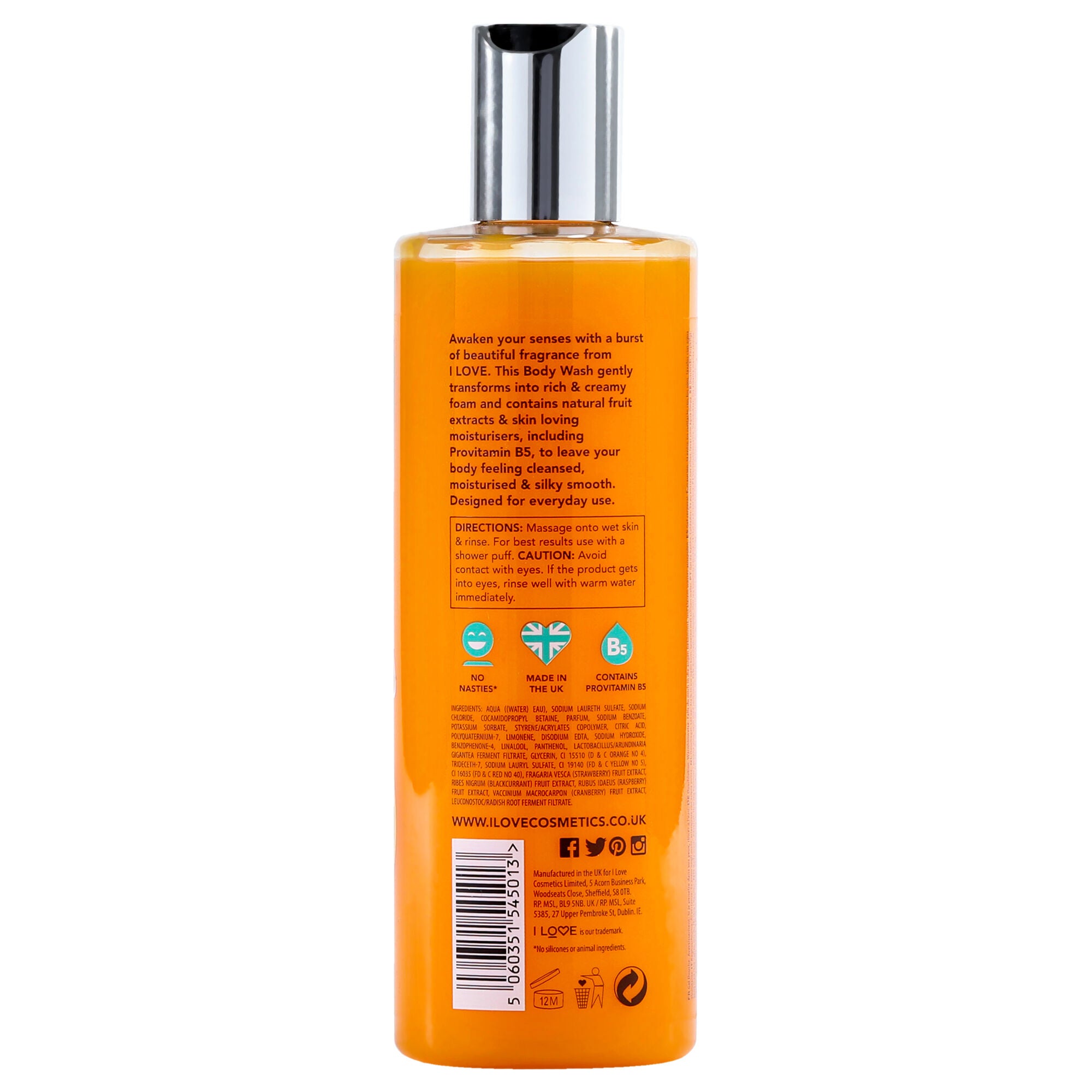 Scented Body Wash - Exotic Fruit by I Love Cosmetics for Women - 11.8 oz Body Wash, See Description, alternate image number 1