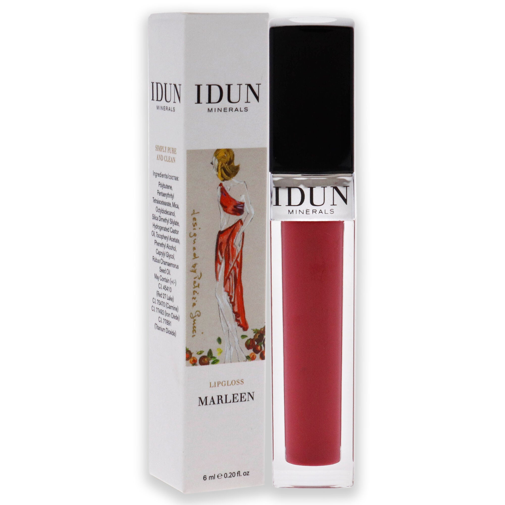 Lipgloss - 007 Marleen by Idun Minerals for Women - 0.2 oz Lip Gloss, See Description, alternate image number 1