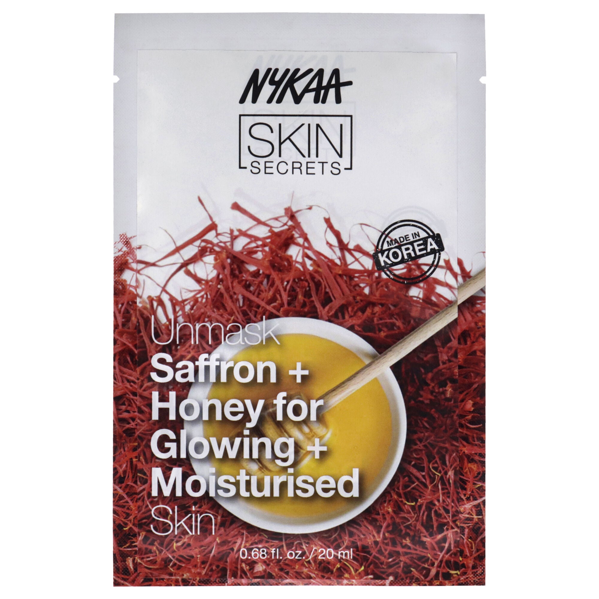 Skin Secrets Sheet Mask - Saffron and Honey by Nykaa Naturals for Women - 1 Pc Mask, See Description, hi-res image number 0
