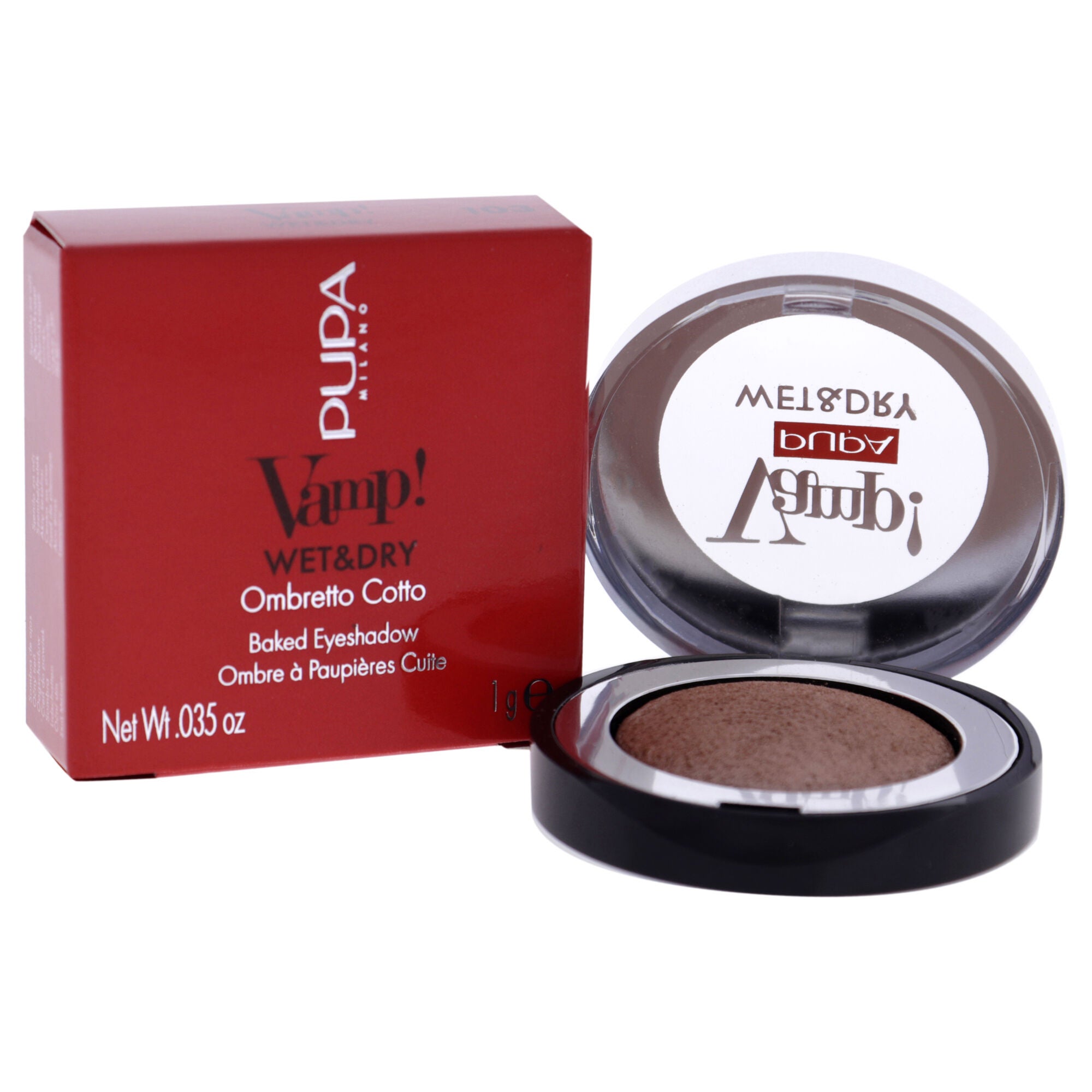 Vamp! Wet and Dry Baked Eyeshadow - 103 Rose Gold by Pupa Milano for Women - 0.035 oz Eye Shadow, See Description, alternate image number 1