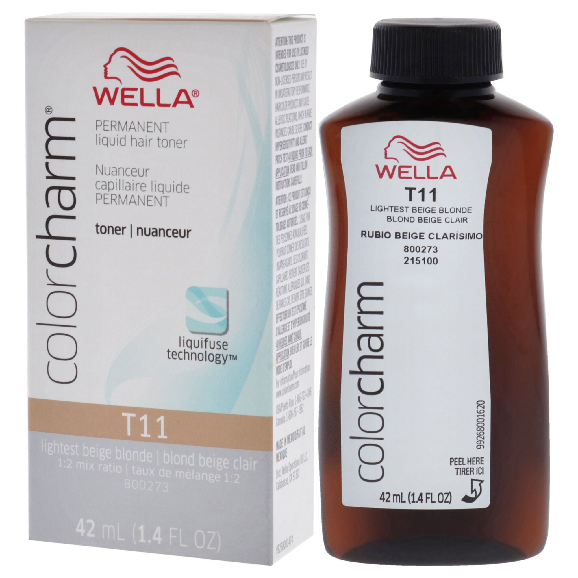 Color Charm Permanent Toner - T11 Lightest Beige Blonde by Wella for Unisex - 1.4 oz Toner, , alternate image number 7
