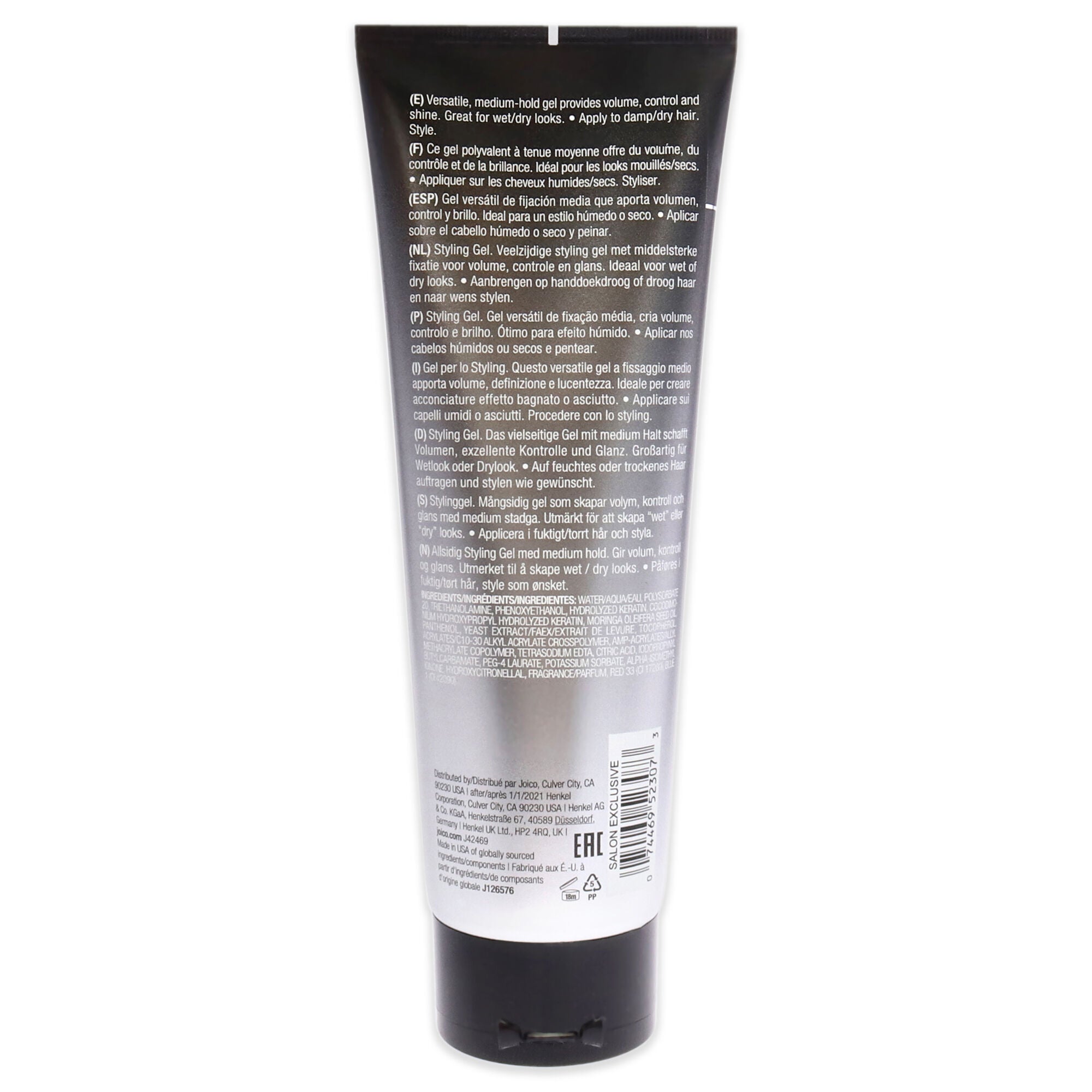 Joi Gel Medium Styling Gel by Joico for Unisex - 8.5 oz Gel, , alternate image number 4