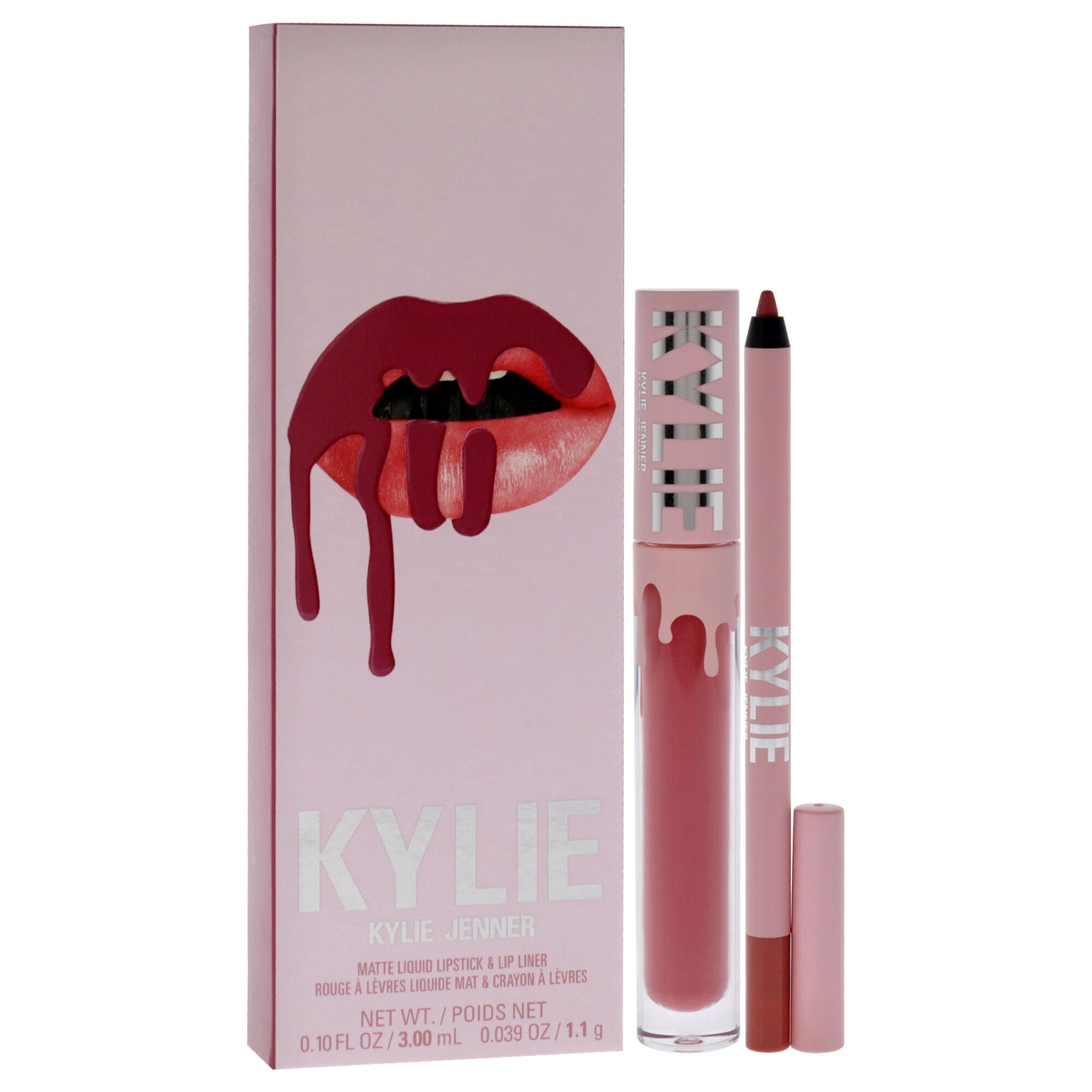 Matte Lip Kit - 302 Snow Way Bae by Kylie Cosmetics for Women - 2 Pc 0.10oz Matte Liquid Lipstick, 0.039oz Lip Liner, See Description, alternate image number 2