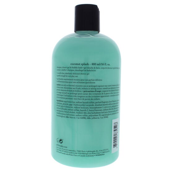 Coconut Splash by Philosophy for Unisex - 16 oz Shampoo, Shower Gel and Bubble Bath, , alternate image number null
