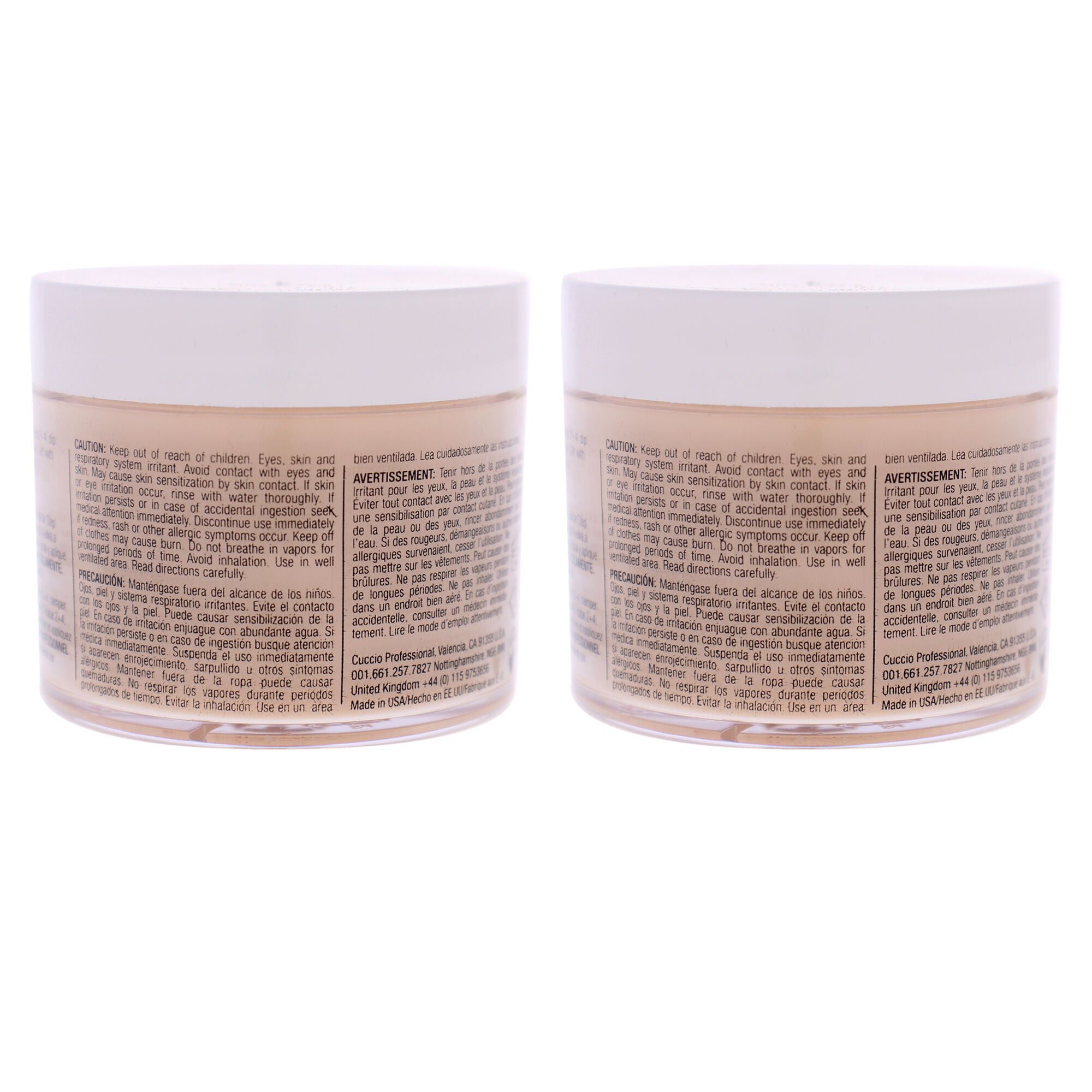 Pro Powder Polish Nail Colour Dip System - Flattering Peach by Cuccio Pro for Women - 0.5 oz Nail Powder - Pack of 2, See Description, alternate image number 2