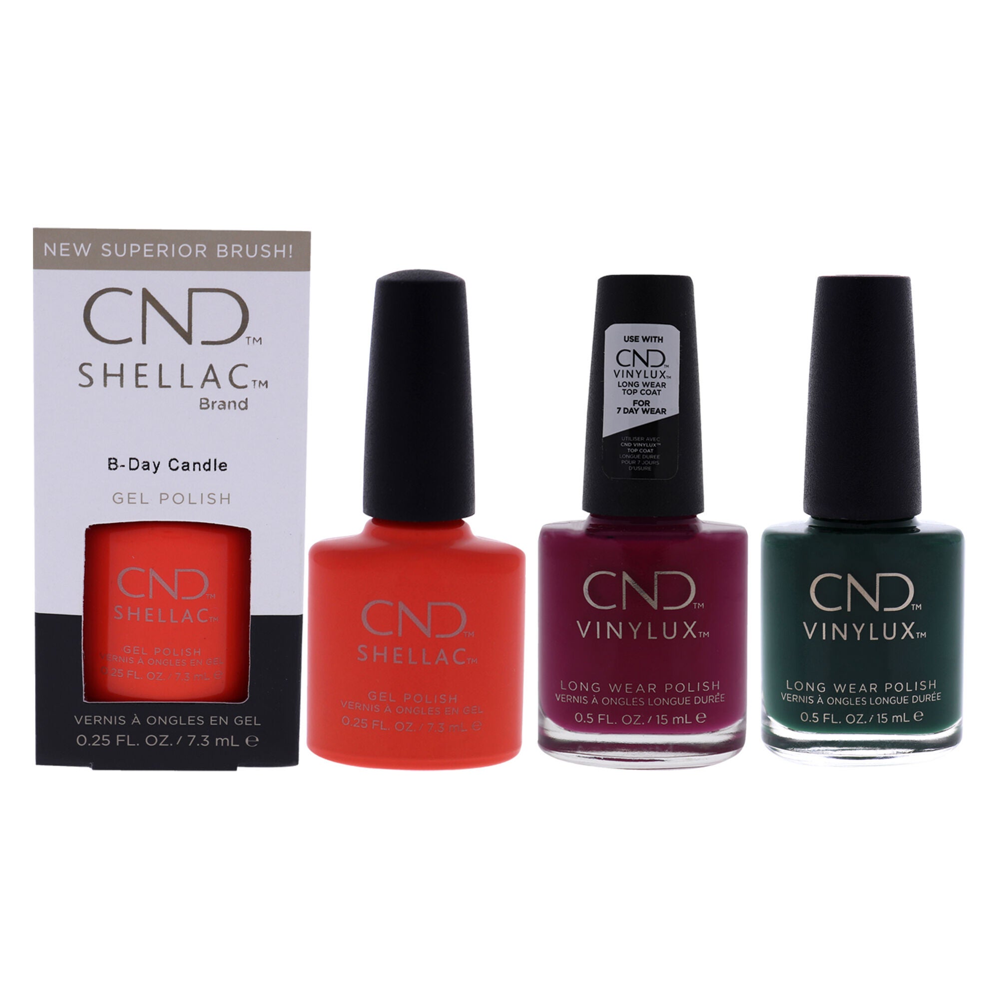 Vinylux Weekly Polish and Shellac Nail Color Kit by CND for Women - 3 Pc Kit, See Description, hi-res image number 0