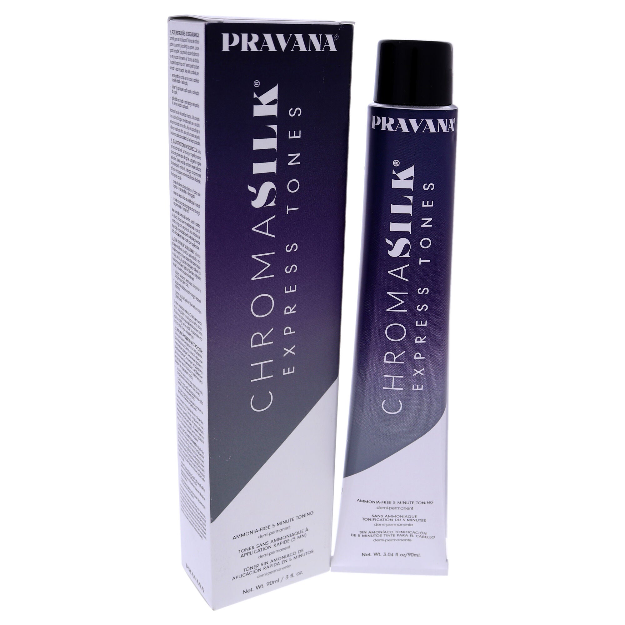ChromaSilk Express Tones - Dark Neutral Ash by Pravana for Unisex - 3 oz Hair Color, See Description, alternate image number 3