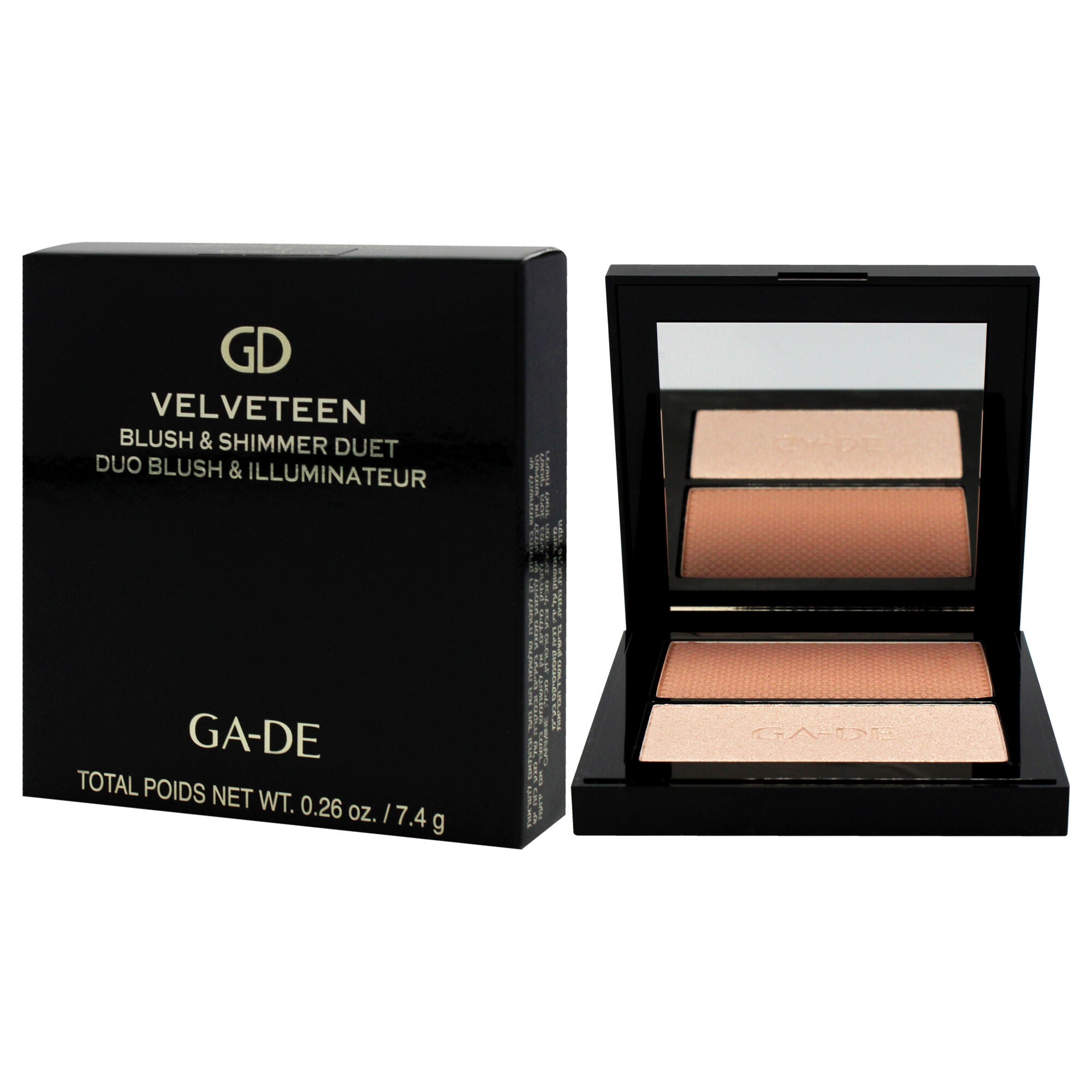 Velveteen Blush and Shimmer Duet - 12 Natural and Glow by GA-DE for Women - 0.26 oz Blush, See Description, alternate image number 3
