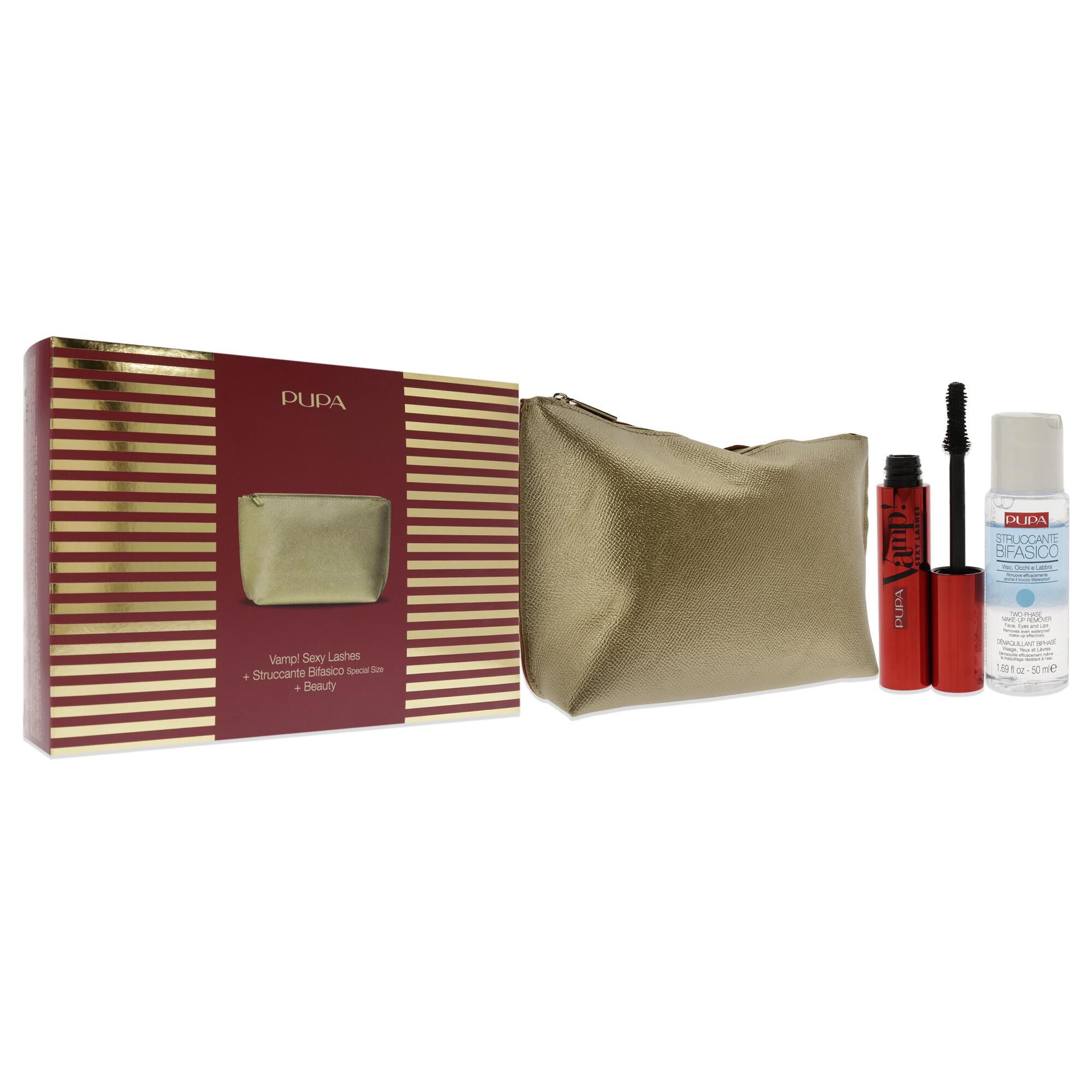 Vamp! Sexy Lashes and Two-Phase Make-Up Remover Set by Pupa Milano for Women - 3 Pc Set, See Description, alternate image number 2