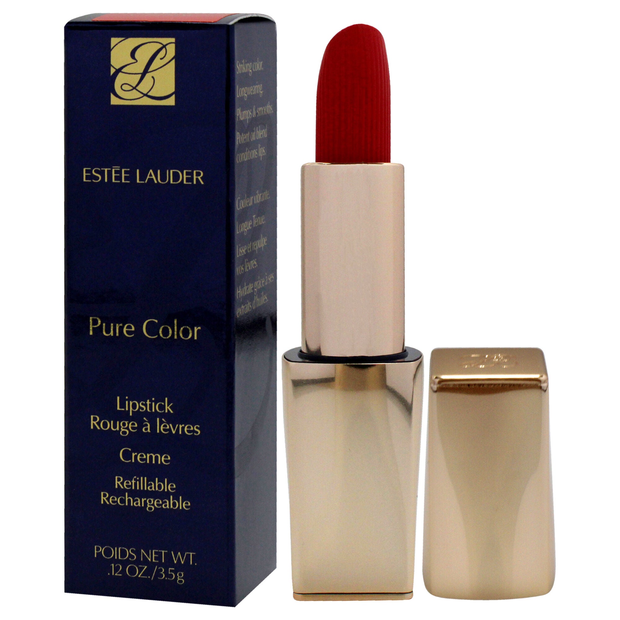 Pure Color Creme Lipstick - 520 Carnal by Estee Lauder for Women - 0.12 oz Lipstick (Refillable), See Description, alternate image number 3