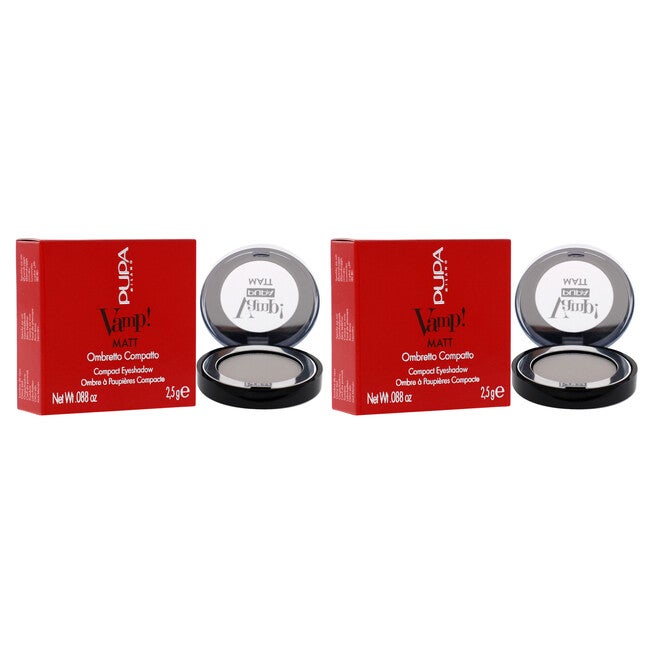 Vamp! Matt Eyeshadow - 010 White Chalk by Pupa Milano for Women - 0.088 oz Eye Shadow - Pack of 2, NA, alternate image number null