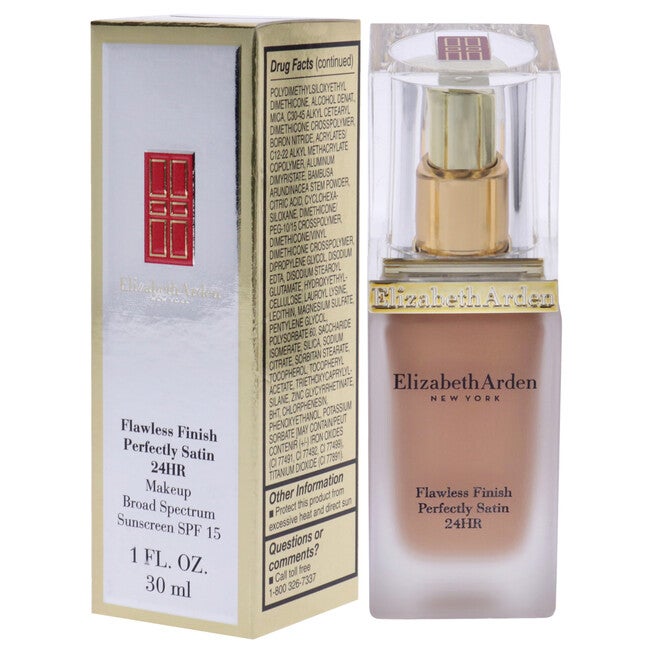 Flawless Finish Perfectly Satin 24HR Makeup SPF 15 - 14 Caramel by Elizabeth Arden for Women - 1 oz Foundation, See Description, alternate image number 3