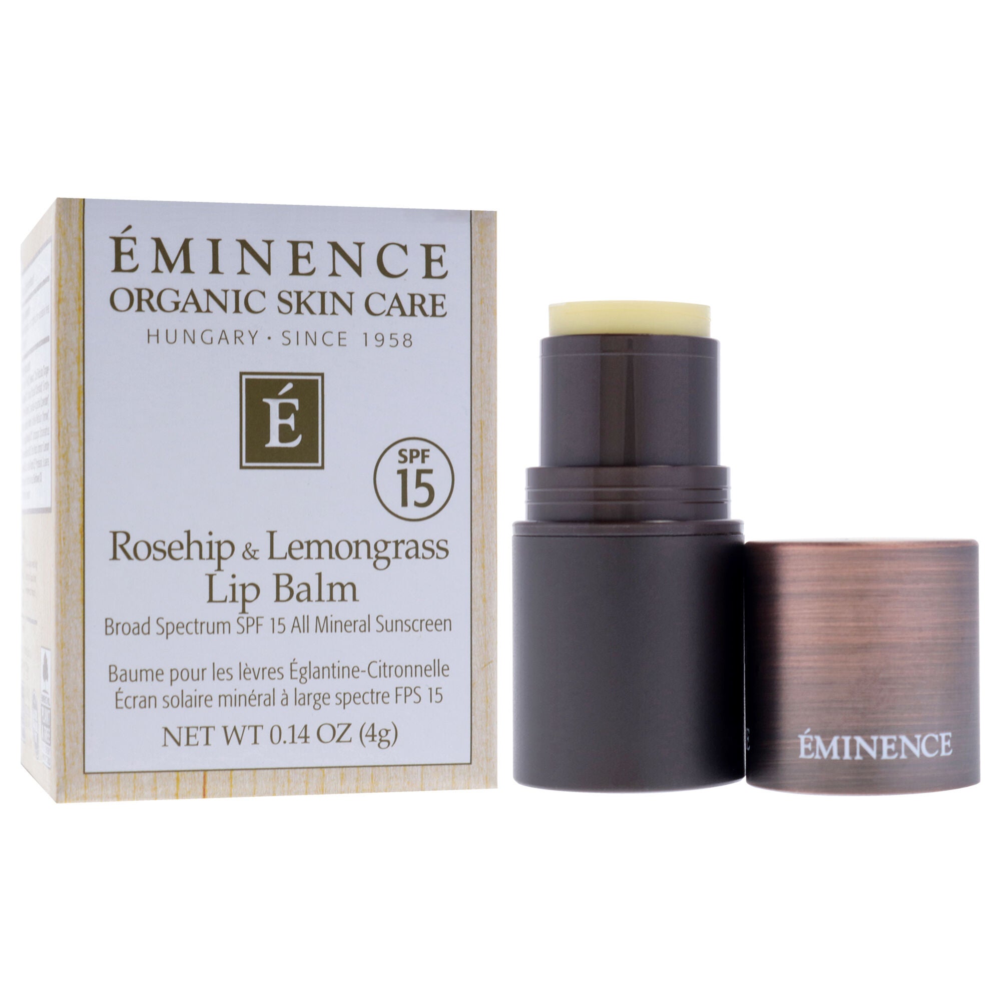 Rosehip and Lemongrass Lip Balm SPF 15 by Eminence for Unisex - 0.14 oz Lip Balm, See Description, alternate image number 1